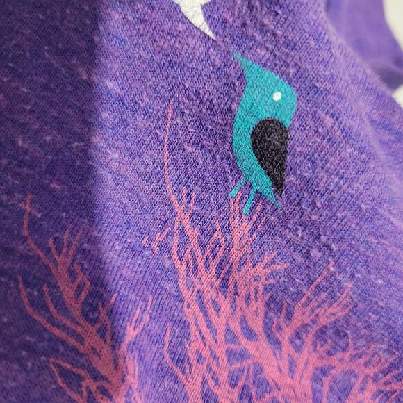 Dave Matthews Band Tee Purple Bird Tree TShirt Rock DMB American Apparel Small - Picture 7 of 13